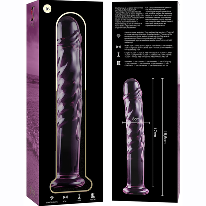 Nebula Series Modèle 16 — Gode en verre borosilicate — rose — vue 6