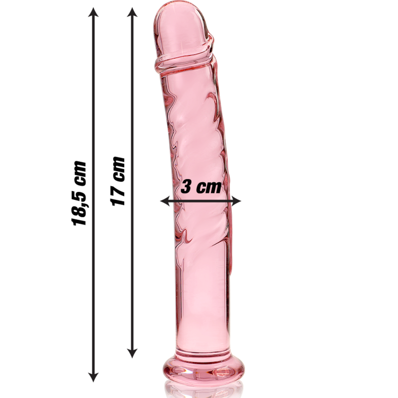 Nebula Series Modèle 16 — Gode en verre borosilicate — rose — vue 3
