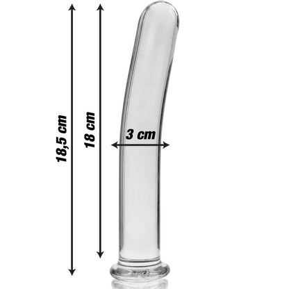 Nebula Series Modèle 17 — Gode en verre borosilicate — transparent — vue 3