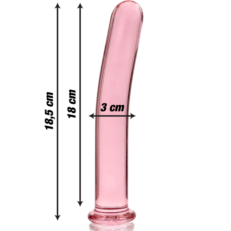 Nebula Series Modèle 17 — Gode en verre borosilicate — rose — vue 3