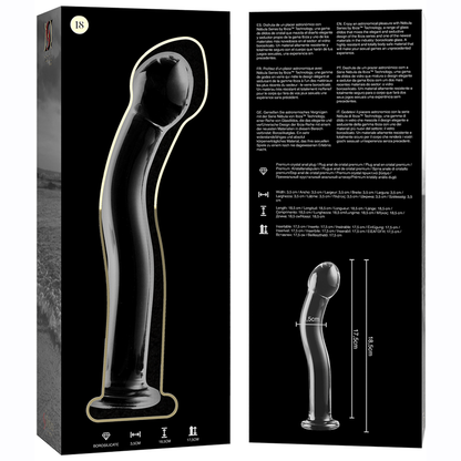 Nebula Series Modèle 18 — Gode en verre borosilicate — transparent — vue 6