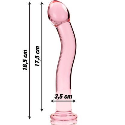 Nebula Series Modèle 18 — Gode en verre borosilicate — rose — vue 3