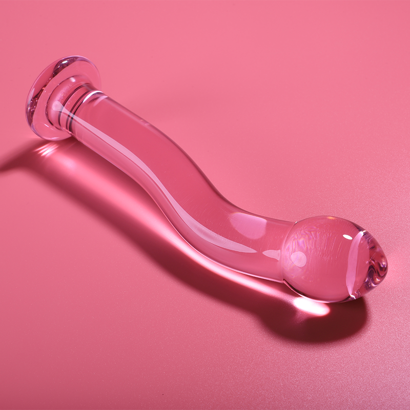 Nebula Series Modèle 18 — Gode en verre borosilicate — rose — vue 1