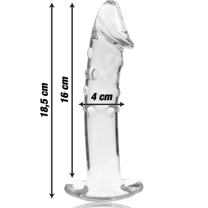 Nebula Series Modèle 19 — Gode en verre borosilicate — transparent — vue 3
