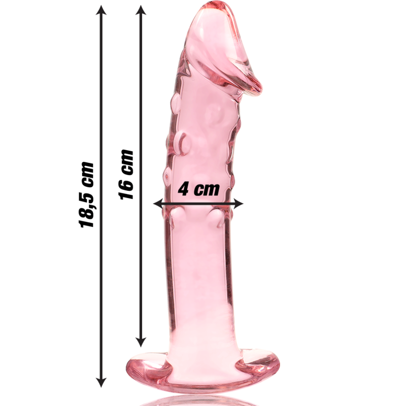 Nebula Series Modèle 19 — Gode en verre borosilicate — rose — vue 3