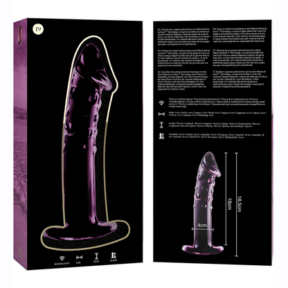 Nebula Series Modèle 19 — Gode en verre borosilicate — rose — vue 6