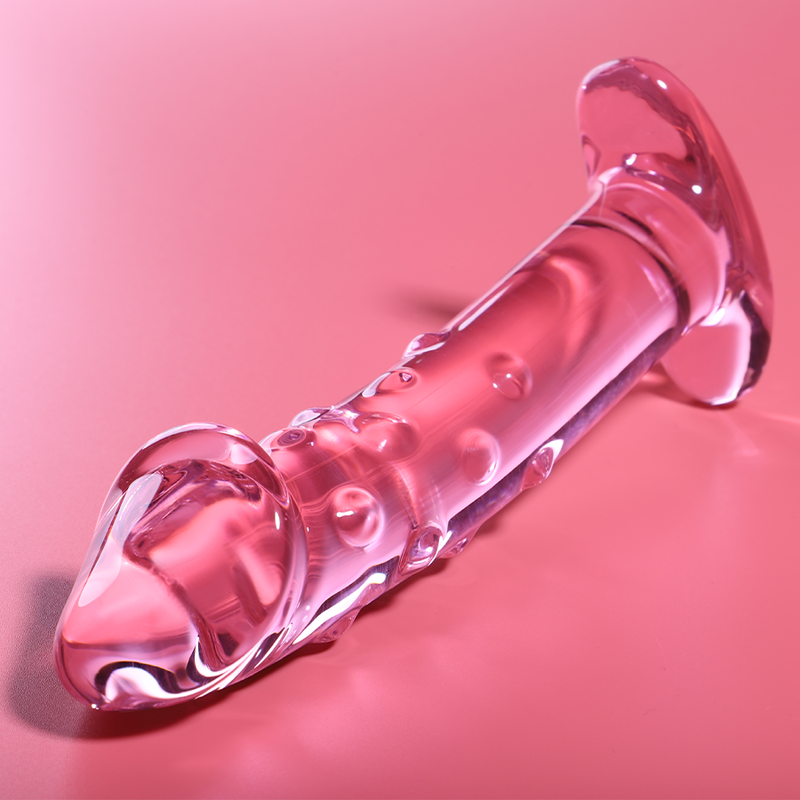 Nebula Series Modèle 19 — Gode en verre borosilicate — rose — vue 1