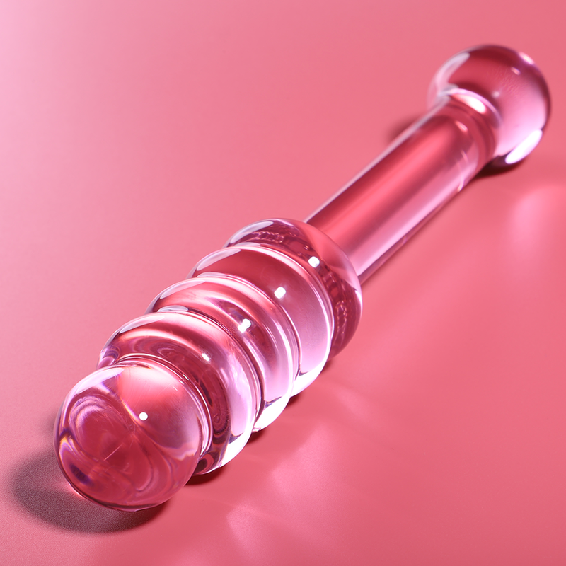 Nebula Series Modèle 20 — Gode en verre borosilicate — rose — vue 1