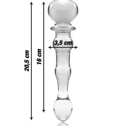 Nebula Series Modèle 21 — Gode en verre borosilicate — transparent — vue 3