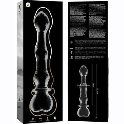 Nebula Series Modèle 21 — Gode en verre borosilicate — transparent — vue 6
