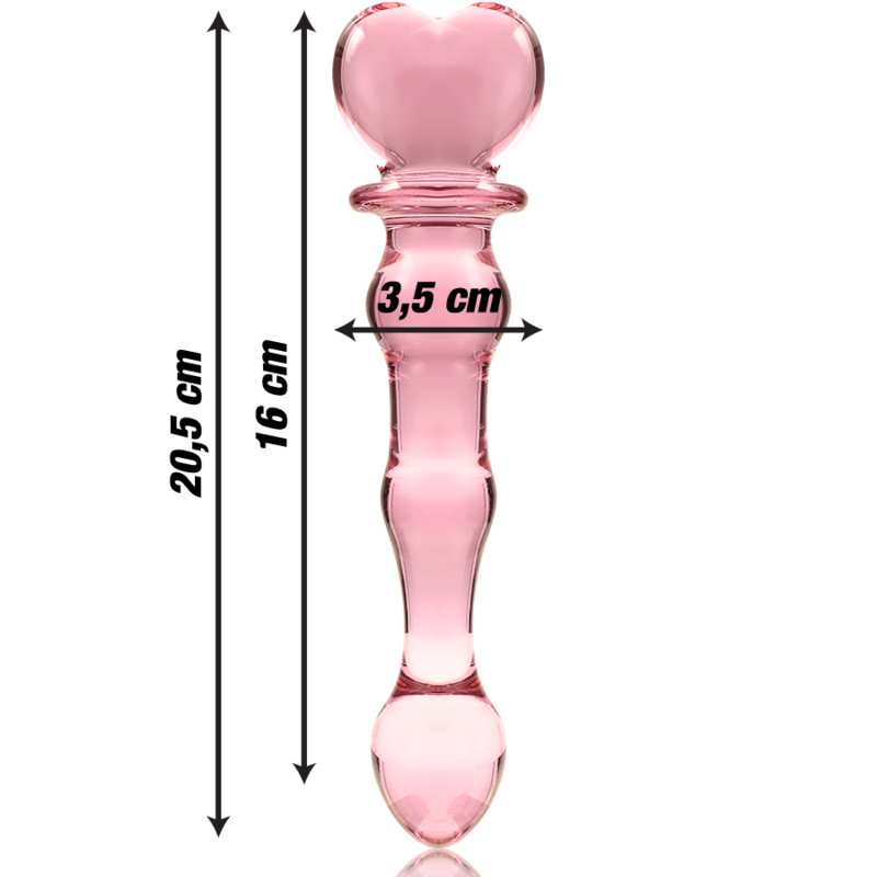 Nebula Series Modèle 21 — Gode en verre borosilicate — rose — vue 3