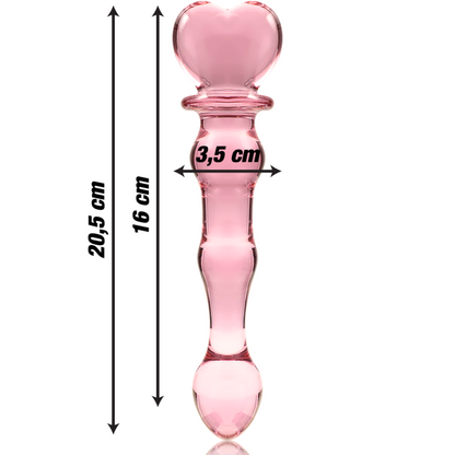 Nebula Series Modèle 21 — Gode en verre borosilicate — rose — vue 3