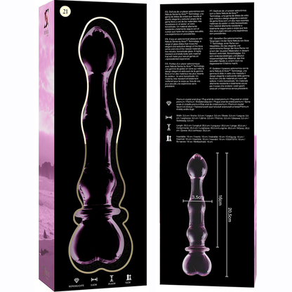 Nebula Series Modèle 21 — Gode en verre borosilicate — rose — vue 6