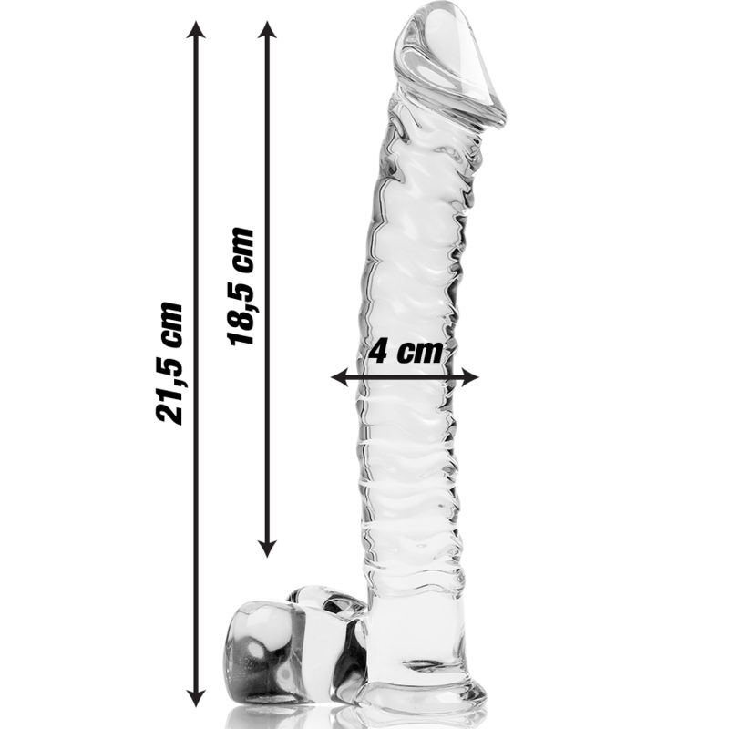 Nebula Series Modèle 23 — Gode en verre borosilicate — transparent — vue 3