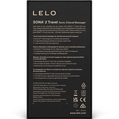 LELO Sona 2 Travel – Stimulateur clitoridien compact – Violet – vue produit 12