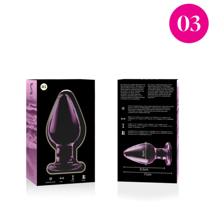 Nebula Series Modèle 3 — Plug anal en verre borosilicate — rose — vue 4