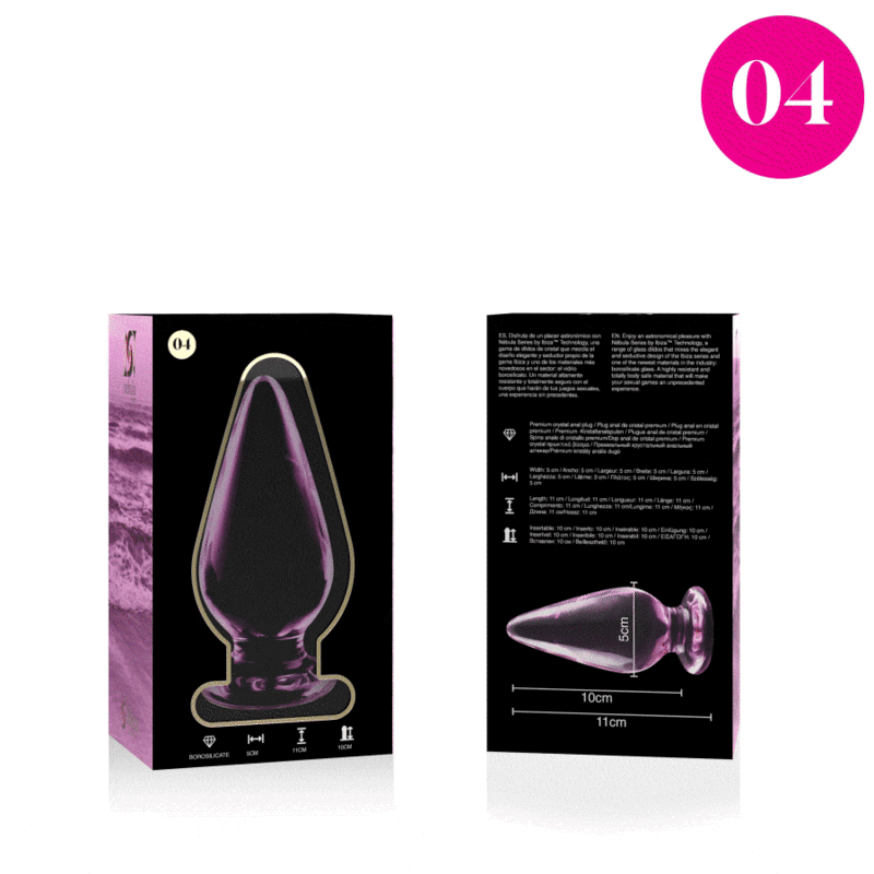 Nebula Series Modèle 4 — Plug anal en verre borosilicate — rose — vue 4