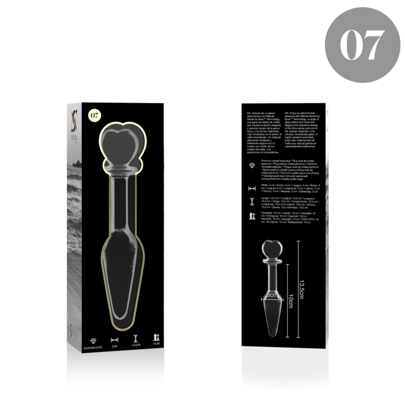 Nebula Series Modèle 7 — Plug anal en verre borosilicate — transparent — vue 4