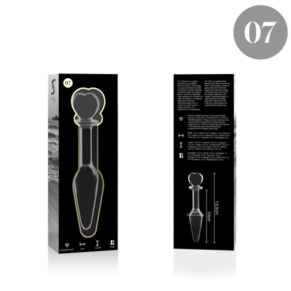 Nebula Series Modèle 7 — Plug anal en verre borosilicate — transparent — vue 4