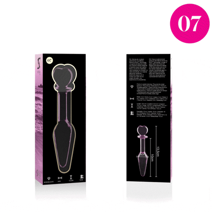 Nebula Series Modèle 7 — Plug anal en verre borosilicate — rose — vue 4