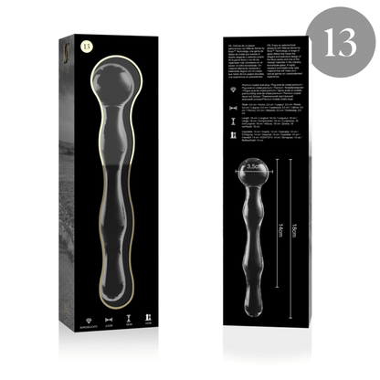 Nebula Series Modèle 13 — Gode en verre borosilicate — transparent — vue 4