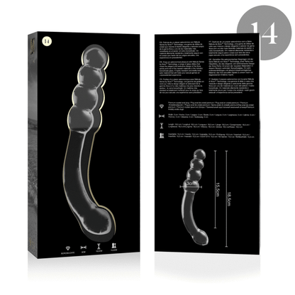 Nebula Series Modèle 14 — Gode en verre borosilicate — transparent — vue 4