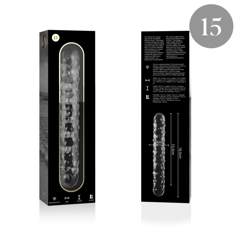 Nebula Series Modèle 15 — Gode en verre borosilicate — transparent — vue 4