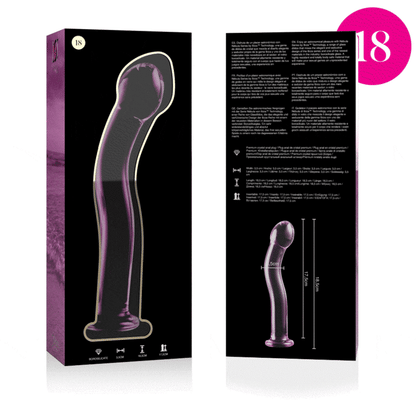 Nebula Series Modèle 18 — Gode en verre borosilicate — rose — vue 4