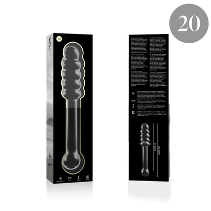 Nebula Series Modèle 20 — Gode en verre borosilicate — transparent — vue 4