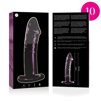 Nebula Series Modèle 19 — Gode en verre borosilicate — rose — vue 4