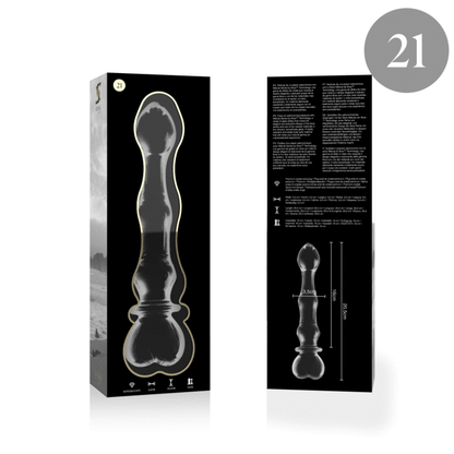 Nebula Series Modèle 21 — Gode en verre borosilicate — transparent — vue 4