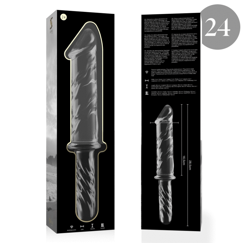 Nebula Series Modèle 24 — Gode en verre borosilicate — transparent — vue 4