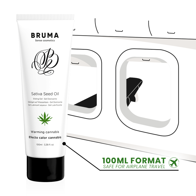 Bruma – Huile de graines de sativa gel glissant réchauffant saveur de cannabis 100 ml – vue produit 5