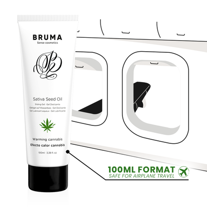 Bruma – Huile de graines de sativa gel glissant réchauffant saveur de cannabis 100 ml – vue produit 5