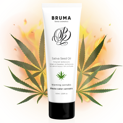 Bruma – Huile de graines de sativa gel glissant réchauffant saveur de cannabis 100 ml – vue produit 3
