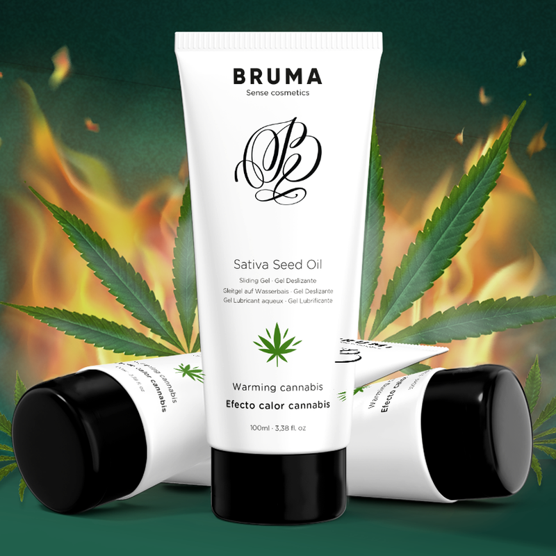 Bruma – Huile de graines de sativa gel glissant réchauffant saveur de cannabis 100 ml – vue produit 6