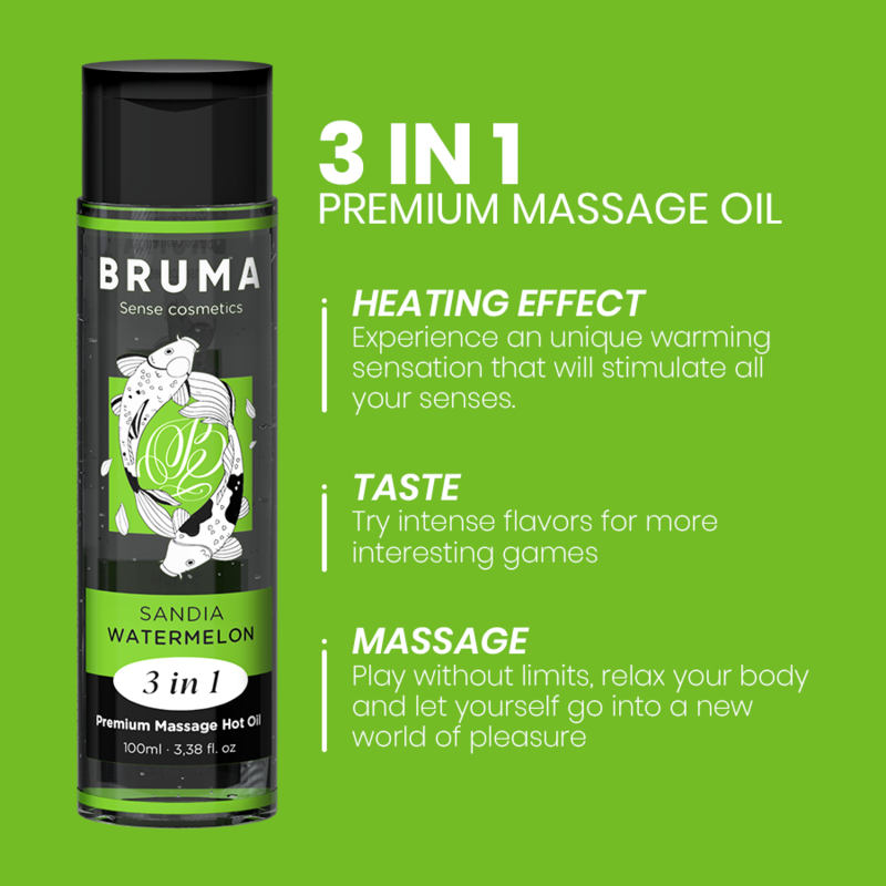 Bruma Premium 3-en-1 – Huile de massage chauffante 100 ml – vue produit 4