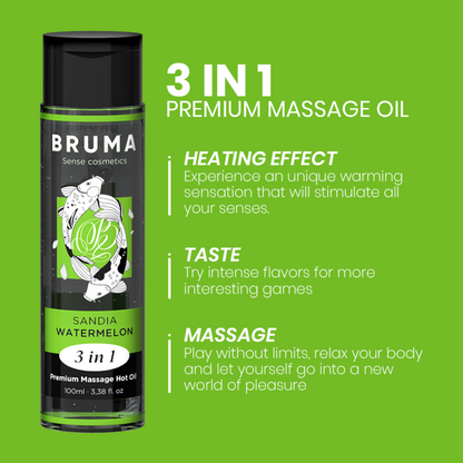 Bruma Premium 3-en-1 – Huile de massage chauffante 100 ml – vue produit 4