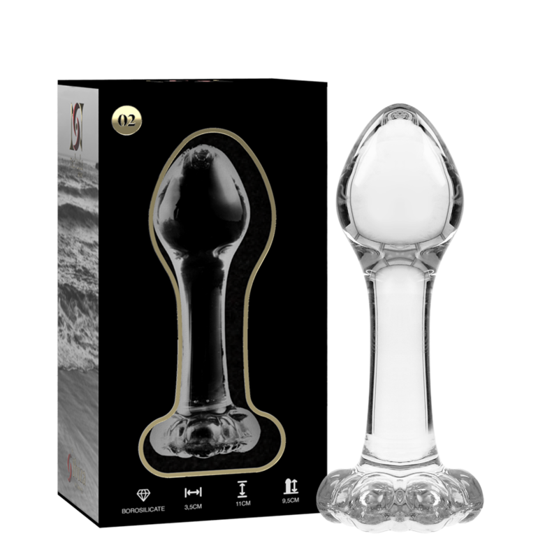 Nebula Series Modèle 2 — Plug anal en verre borosilicate — transparent — vue 2