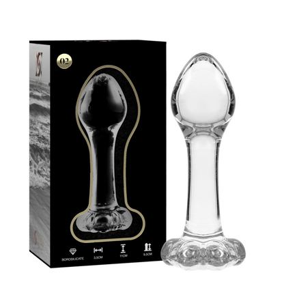 Nebula Series Modèle 2 — Plug anal en verre borosilicate — transparent — vue 2