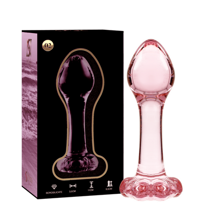 Nebula Series Modèle 2 — Plug anal en verre borosilicate — rose — vue 2