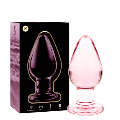 Nebula Series Modèle 3 — Plug anal en verre borosilicate — rose — vue 2