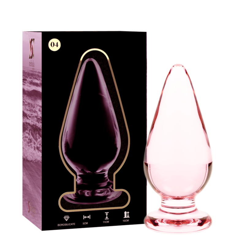 Nebula Series Modèle 4 — Plug anal en verre borosilicate — rose — vue 2