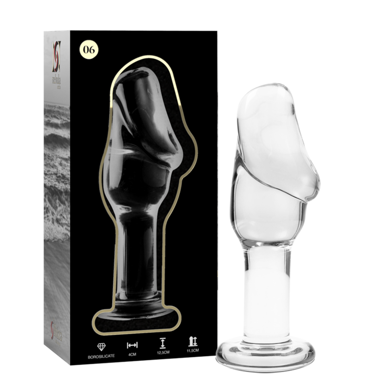 Nebula Series Modèle 6 — Plug anal en verre borosilicate — transparent — vue 2