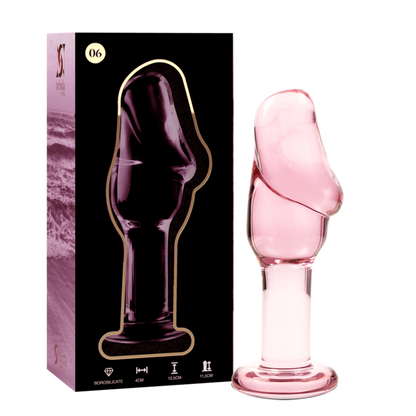 Nebula Series Modèle 6 – Plug anal en verre rose – vue produit 2