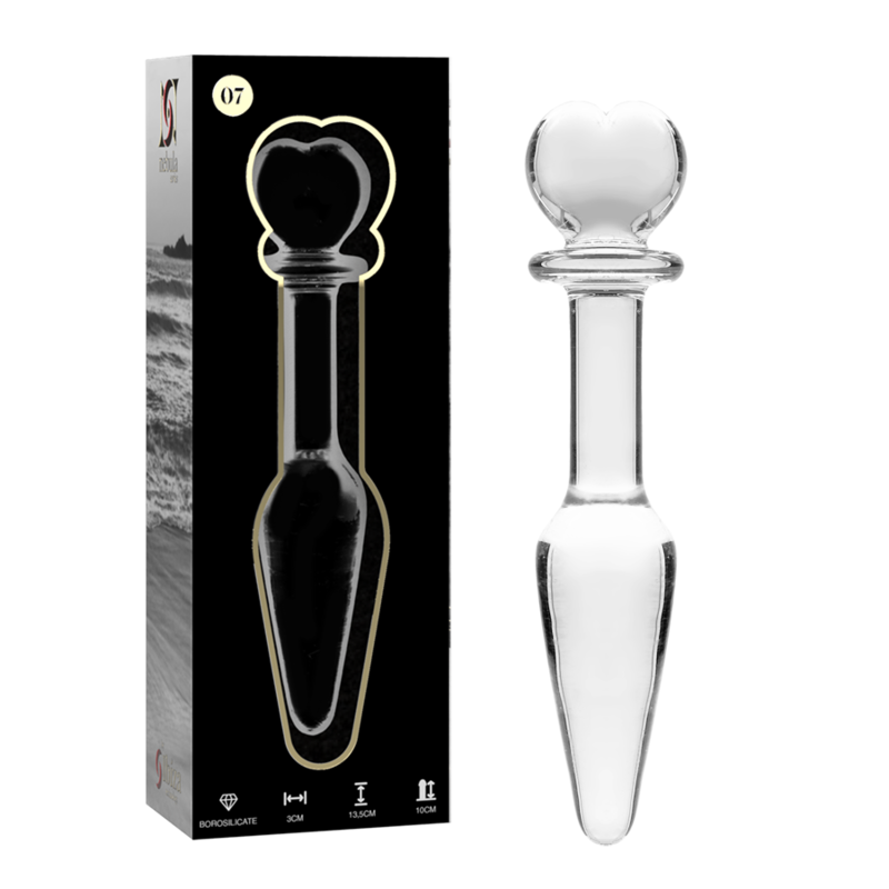 Nebula Series Modèle 7 — Plug anal en verre borosilicate — transparent — vue 2
