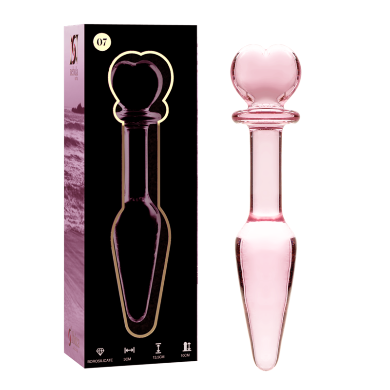 Nebula Series Modèle 7 — Plug anal en verre borosilicate — rose — vue 2