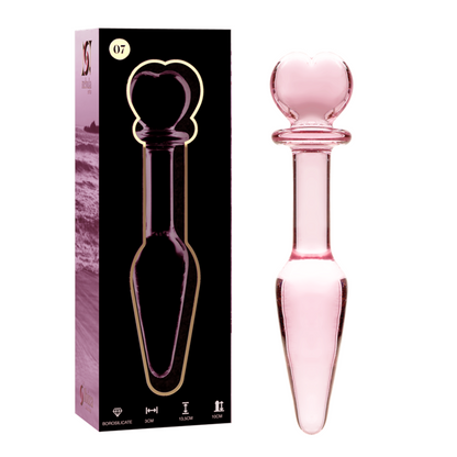 Nebula Series Modèle 7 — Plug anal en verre borosilicate — rose — vue 2