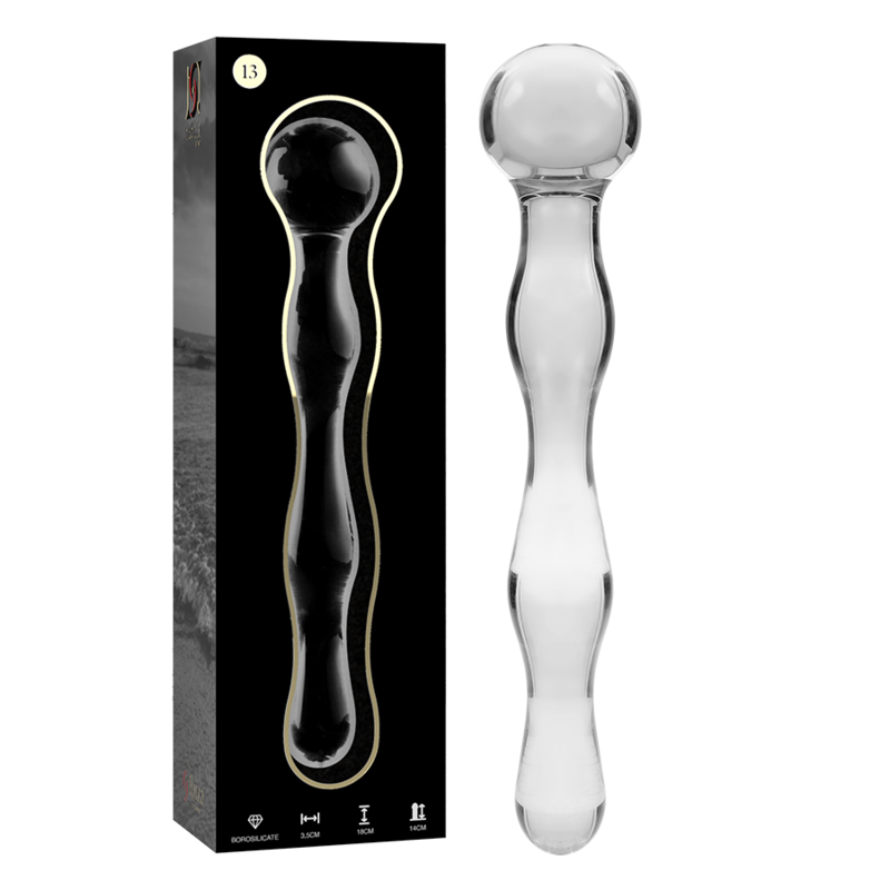 Nebula Series Modèle 13 — Gode en verre borosilicate — transparent — vue 2
