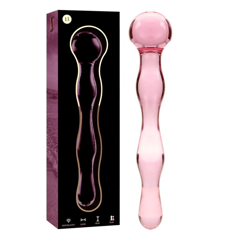 Nebula Series Modèle 13 — Gode en verre borosilicate — rose — vue 2